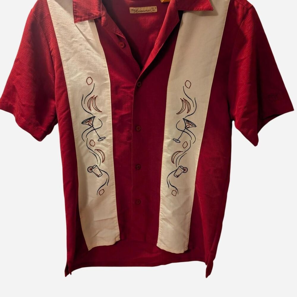 Hawaiian-casuals Men's Red and Burgundy Shirt
